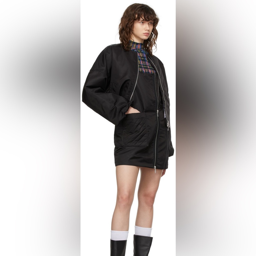 GANNI Nylon Bomber Jacket - Picture 2 of 9